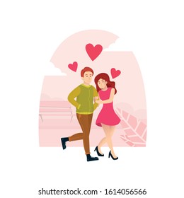 vector romantic couple for valentine's day celebrations