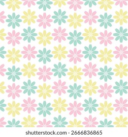 Vektor Romantische florale illustriert nahtloses Muster
