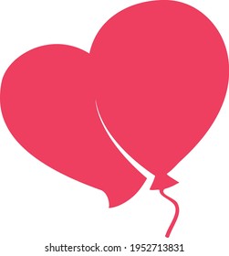 Vector Romantic Love balloon concept of love and marriage