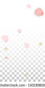 Vector Romantic Sale Background with Hearts and Percent for  Discount Template Design. Good for Special Hot Holiday Discount Offer, Black Friday, Fashion Promotion Action. Romantic Love Illustration.