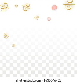 Vector Romantic Sale Background with Hearts and Percent for  Discount Layout Design. Good for Special Hot Holiday Discount Offer, Black Friday, Fashion Promotion Action. Romantic Love Illustration.