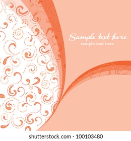 Vector romantic vintage style card