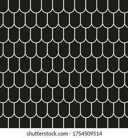 Vector roof tile pattern, color gray