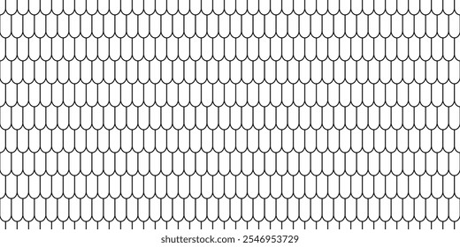 Padrão de telhas de telhado vetorial. Moderno design geométrico contemporâneo. Material arquitetônico digital e recurso de textura.
