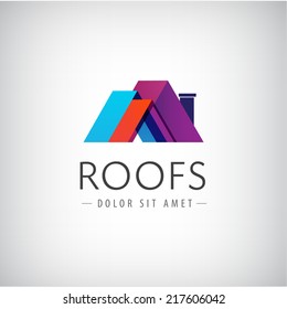 vector roofs, house icon, logo isolated