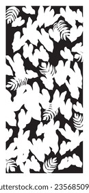 Vektorraumteiler, Laserschnitt-Blatt-Panel, Schablonenteiler. Wandkunst für die Innendekoration, Raumteiler-Bildschirme, Papierhandwerk, Kartenhintergrund. Vektorgrafik.