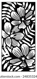 Divisor de sala de Vector, panel de hoja cortado por láser, divisor de plantilla. Arte de la pared para la decoración del hogar, pantallas divisorias de la habitación.
