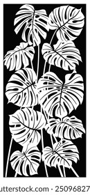 Divisor de sala vetorial, painel de folha de corte a laser, divisor de estêncil. Wall art para decoração de casa, divisor de telas.	
