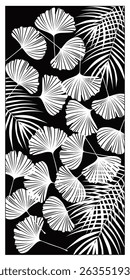 divisor de sala vetorial, painel de folha corte a laser, divisor de estêncil. Wall art para decoração de casa, divisor de telas, ofício de papel, fundo de cartão. 