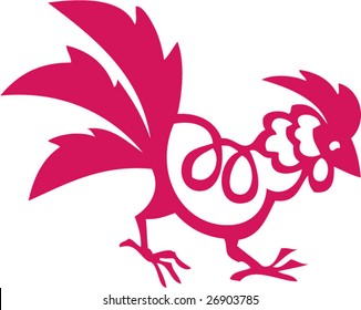 Vector of Rooster