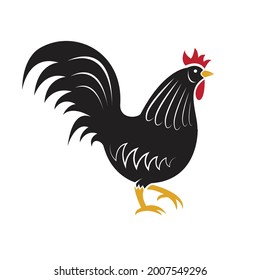 Vector of rooster design on white background. Easy editable layered vector illustration. Chicken. Animal Farm.