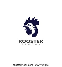 Vector Rooster head logo of animal design template 