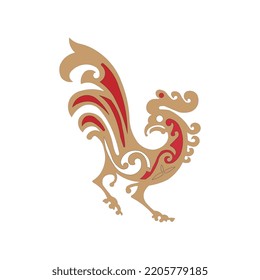 vector rooster illustration design art