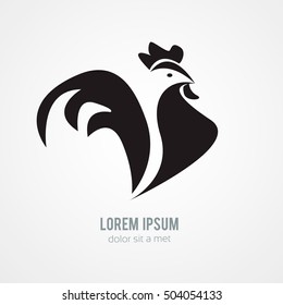 Vector of a rooster on white background. Rooster. Cock. Abstract rooster logo, cock icon. Vector illustration of rooster, cock, design element for new year 2017 greeting cards
