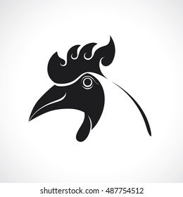 Vector of rooster symbol isolated on white background.
