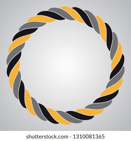 Vector rope abstract circle. Vector logo element for graphic design.