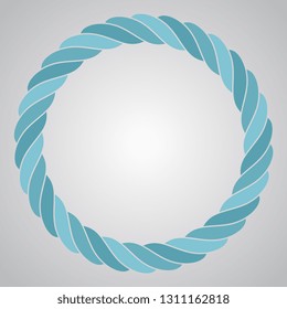 Vector rope abstract circle. Vector logo element for graphic design.