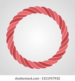Vector rope abstract circle. Vector logo element for graphic design.