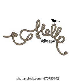 Vector rope and bird picture