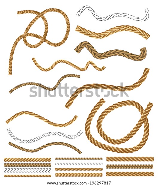 Vector Rope Brushes Brush Library Stock Vector Royalty Free