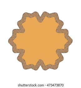 Vector Rope Creative Ornamental Frame Isolated on White Background