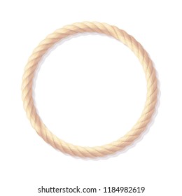 vector rope frame. Vintage realistic twisted cord
