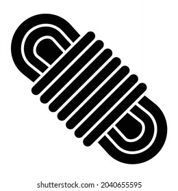 Vector Rope Glyph Icon Design
