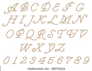 vector rope letters alphabet on white
