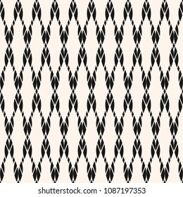 Vector rope seamless pattern. Black and white nautical texture with mesh, fishnet, weave, knitting, grid, lattice, fabric. Simple abstract geometric monochrome background. Repeat design for decor