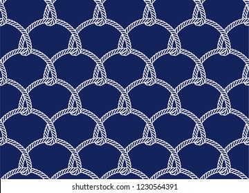 Vector ropes, fishing net, seamless