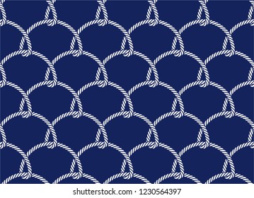 Vector ropes, fishing net, seamless