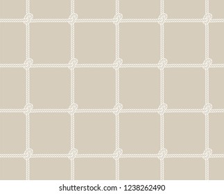 Vector ropes, fishing net, seamless. 