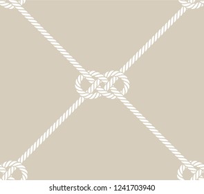 Vector ropes, fishing net, seamless. 