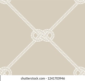 Vector ropes, fishing net, seamless. 