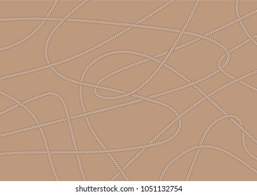 vector ropes on a brown background