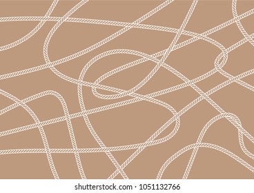 vector ropes on a brown background