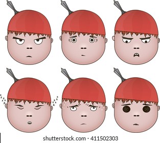  Vector Rory funny boy smiles set