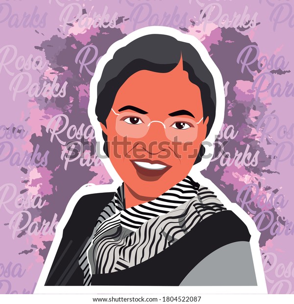 Vector of Rosa Parks, the first lady of civil\
rights posture.