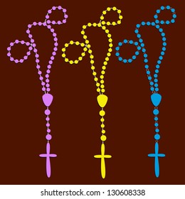 Vector Rosary set