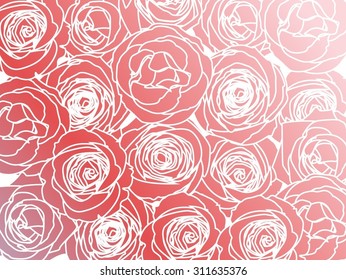 Vector rose background colors and text