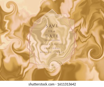 Vector rose brown marble modern wedding invitation template.Luxury classy fluid design.Brochure, flyer, cover, poster, card, logo,menu, business identity style.