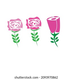 vector rose clip art or minimalist logo