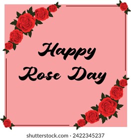 vector rose day special card design