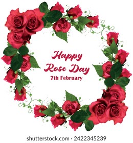 vector rose day special card design