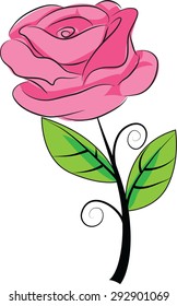 vector rose flower