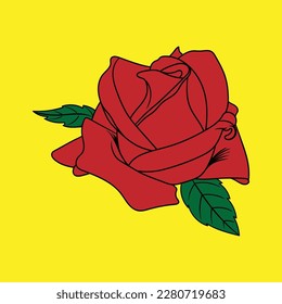 ilustración de dibujo de flor rosa vectorial