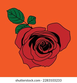 ilustración de dibujo de flor rosa vectorial