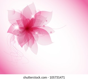 Vector rose flower on white background