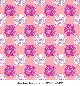 Vector Rose Flower sin problemas. Perfecto para telas, scrapbooking, proyectos de fondo.