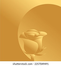 vector rose gold flower in an elegant and luxurious style, suitable for use in all fields